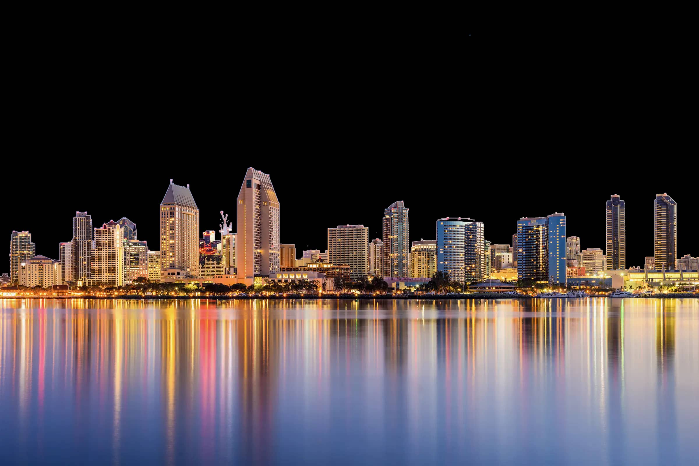 Horizonte de San Diego al atardecer